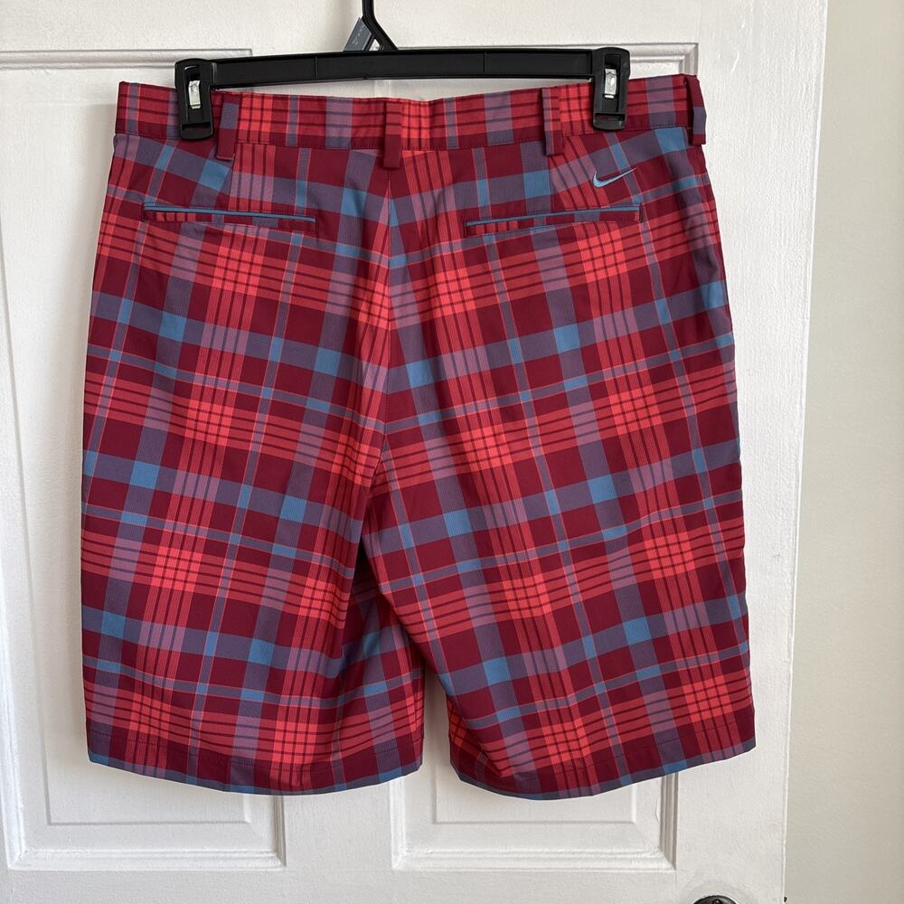 Nike Plaid Men's Golf Shorts Dri Fit Checkered Chino Moisture Wicking | 34 - Picture 4 of 8